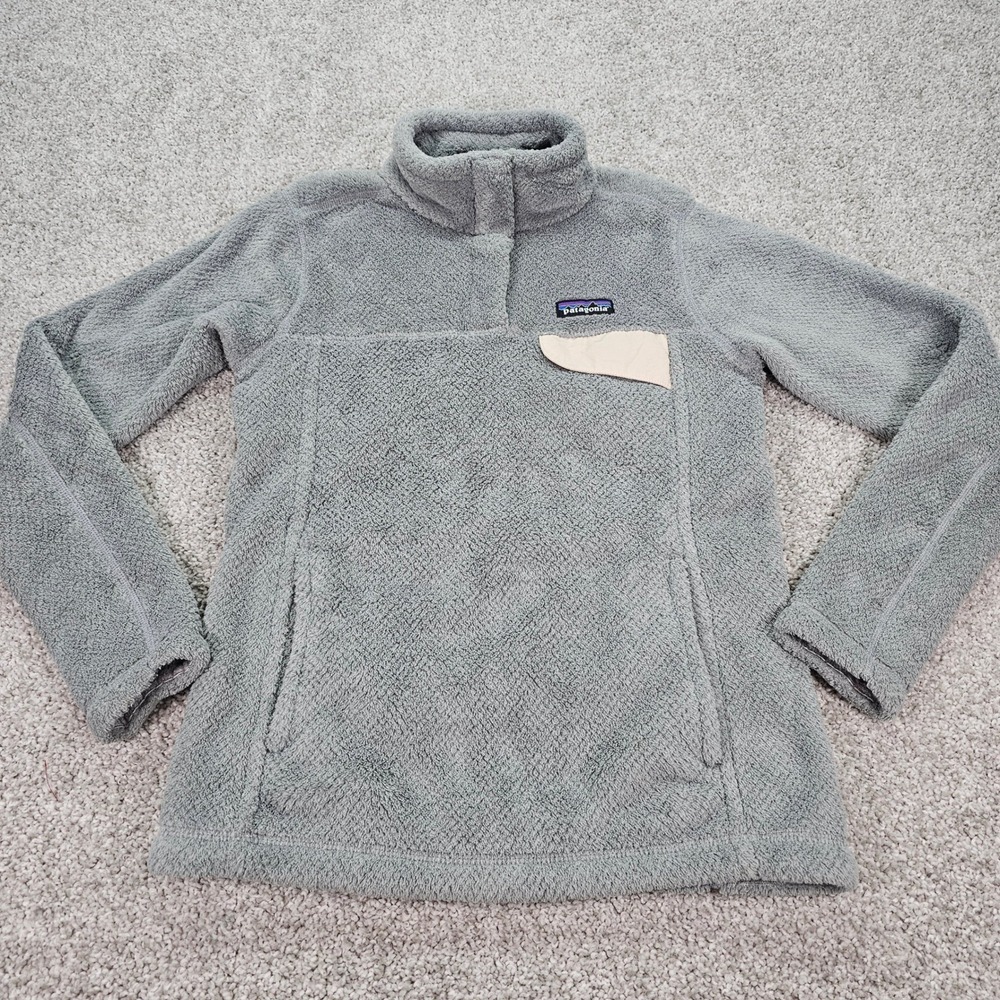 Patagonia Better Sweater Fleece Pullover Gray Women's‎ XS Snap Neck Pocket